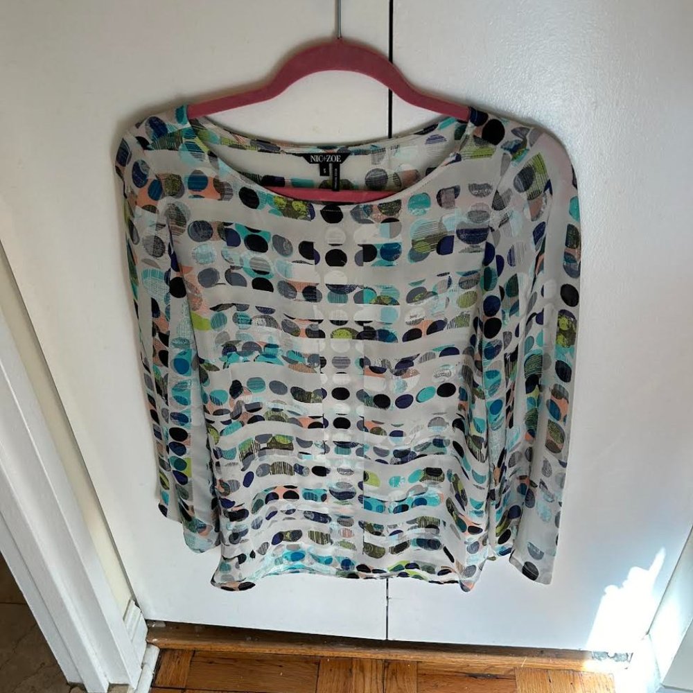 Nic and Zoe Printed Circle Blouse